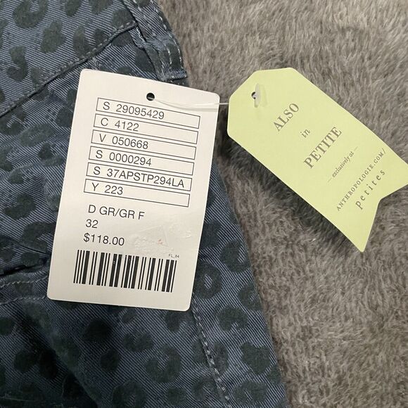 Anthropologie Pilcro and the Letterpress Fit/Stet Pants Size 32 Animal Velvet - Picture 9 of 14